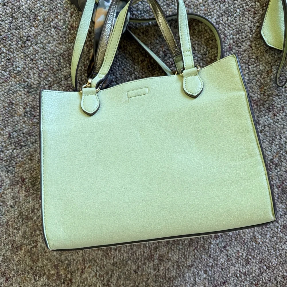 Anne Klein Lime Crossbody Boxy Dual Handle Snap Closure Purse and wristlet